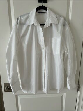 Zara White Poplin Dress Shirt